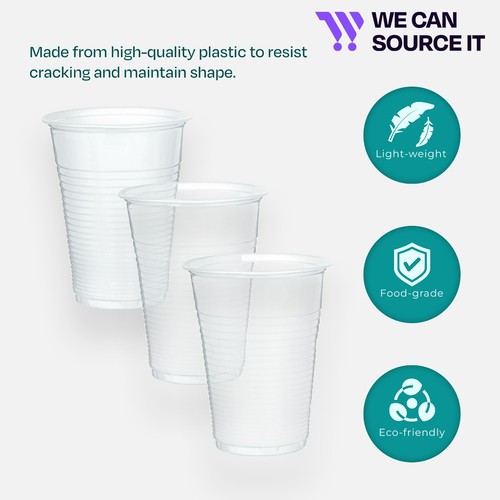 Clear Plastic Reusable Drinking Vending Glasses Cup Wedding Catering 7 oz/180 ml - Picture 4 of 7
