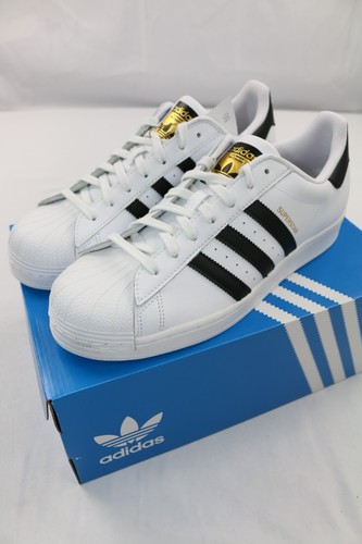 ADIDAS ORIGINALS SUPERSTAR MEN'S SHOES WHITE BLACK Gold Sz 10 , 11 ,11.5