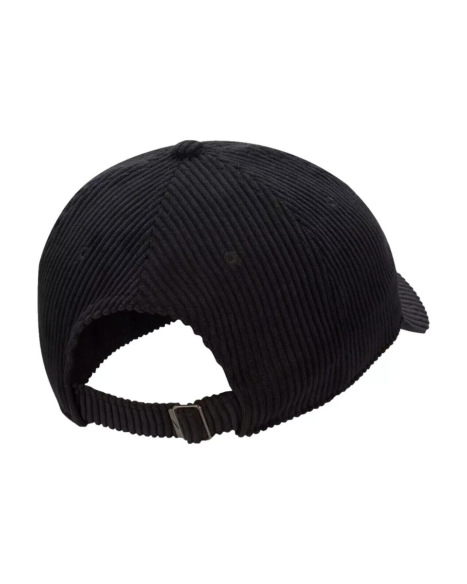 Nike Hat Black Corduroy Adjustable Club Cap Adult Unisex Size M/L