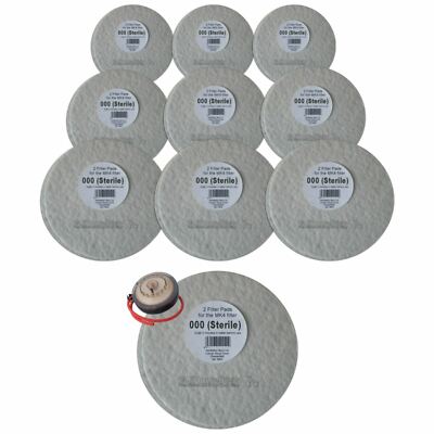 10x Filterpads 000 steril 2x Pack für das Better Brew MK4 Weinfilter Homebrew