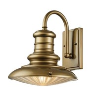AußEnleuchte Wandlampe Laterne Alu Wandlampe Gartenlampe Glas Messing H 31,8 Cm