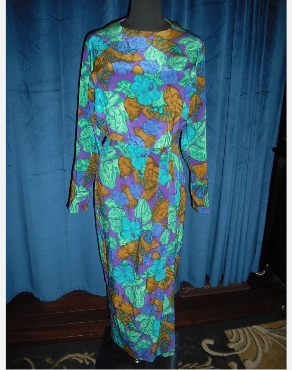 Betty White Owned & Worn 80's Green Silk Floral Dress from Golden Girls 50%  OFF! | eBay