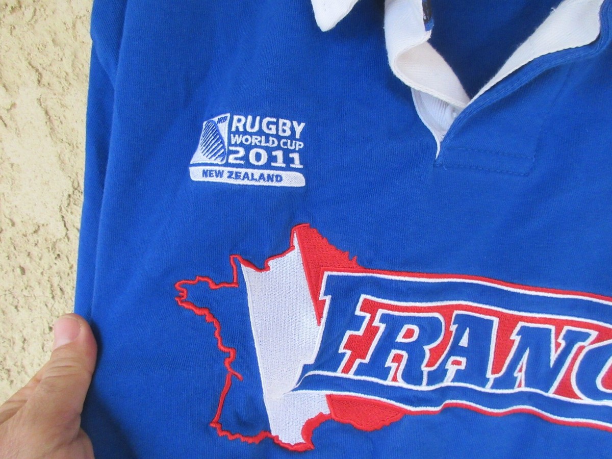 Maillot FRANCE rugby WORLD CUP 2011 vintage coton shirt