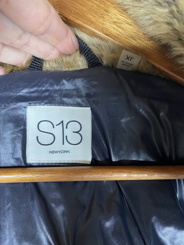 S13 New York Puffer Coat Womens Duck Down Matte Black Faux Fur Trim Hood XLARGE - Picture 11 of 12