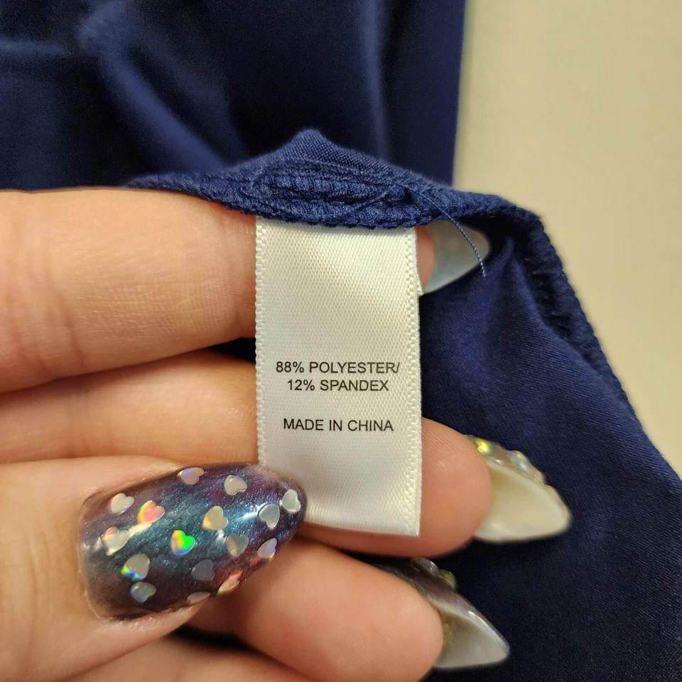 Cárdigan Cuddl Duds Med Azul Marino Bolsillos Fluido Largo Activo Minimalista Elastizado Foto 4 de 4