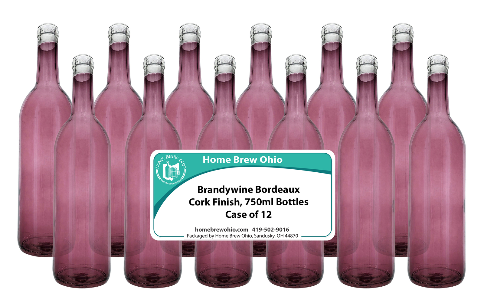 Home Brew Ohio Brandywine 750ml Bordeaux Bottles Case of 12 eBay