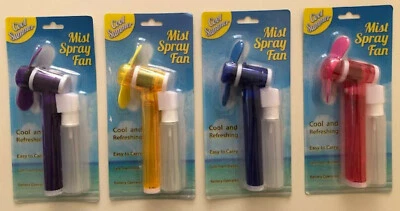 BATTERY WATER MIST SPRAY FAN/FANS-FOAM BLADES-COOL & REFRESHING TRAVEL HOLIDAYS - Image 1 of 3