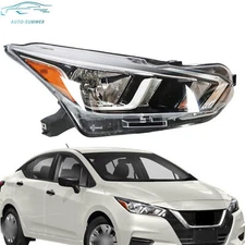 For 2020 2021 Nissan Versa S/SV Halogen Headlight Assy Passenger Side RH Chrome