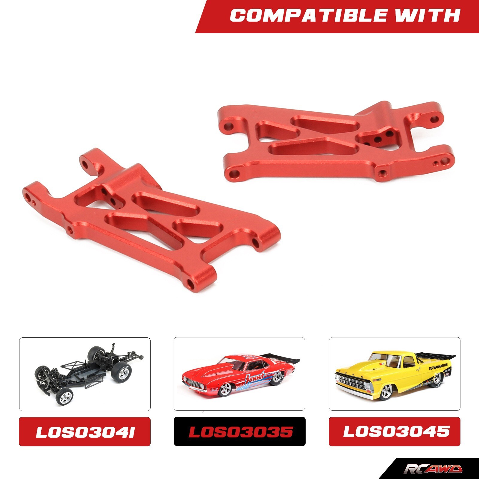 RCAWD LOS234044 Rear Suspension Arm for 1/10 Losi 22S 2WD No Prep Drag