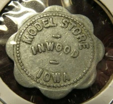 Vintage Model Store Inwood, IA 10c Trade Token - Iowa