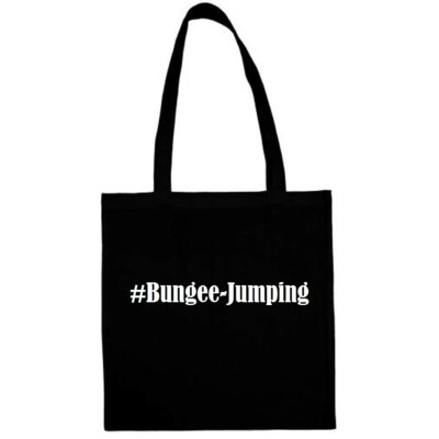 Tasche Beutel Baumwolltasche #Bungee-Jumping Hashtag Einkaufstasche Schulbeutel
