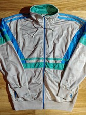 RUNNER 90's Vintage Mens Tracksuit Top Jacket Gray Blue