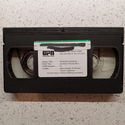 Reading Rainbow VHS "Sunken Treasure" Episode #070/155 LeVar Burton ExLib - Bild 4 von 7