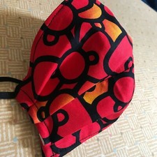 Red Bow Hello Kitty Handmade Face Mask Adult Size 3 layer fabric Sanrio Red Bows
