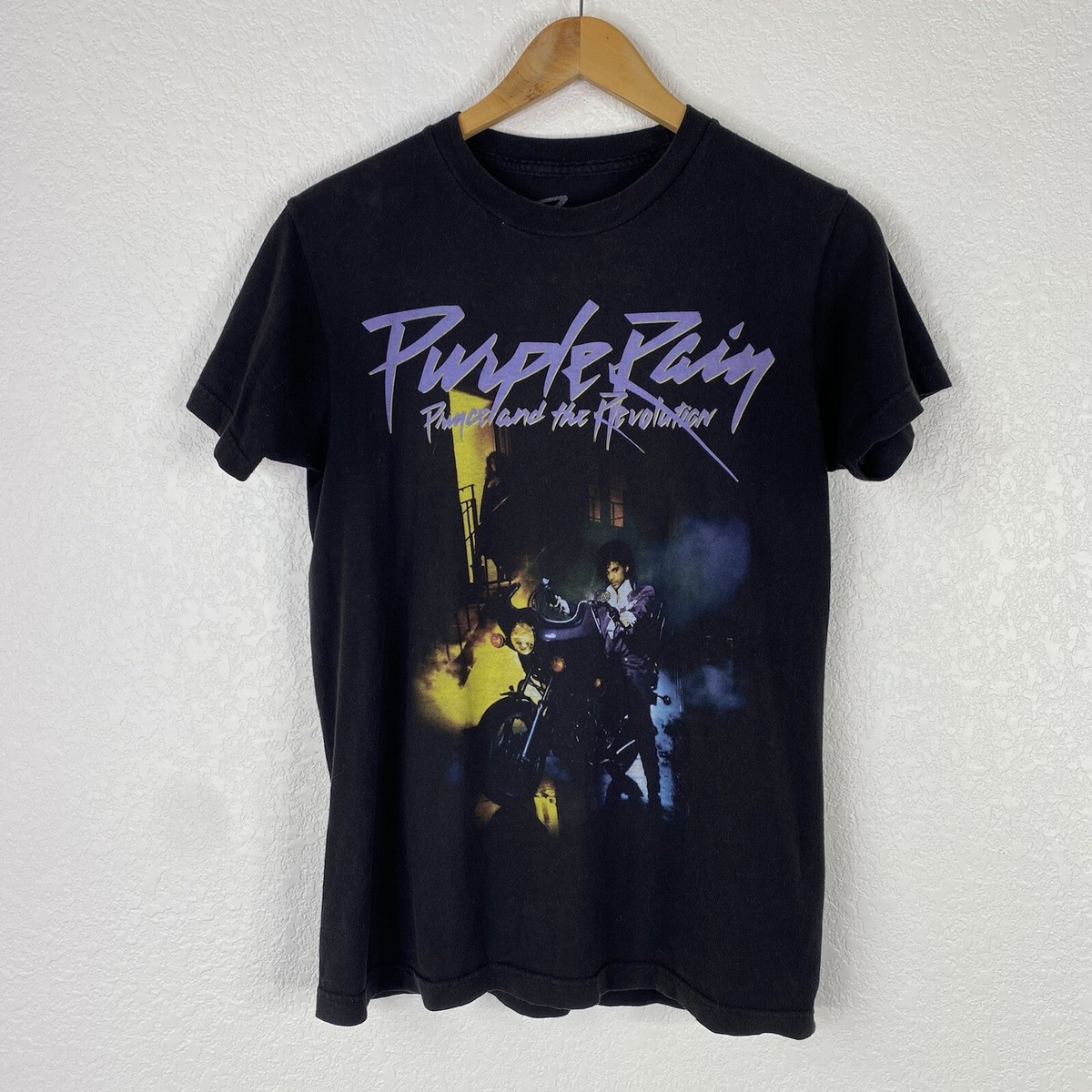 Prince Womens Size Small Black Purple Rain Short Sleeve Graphic T