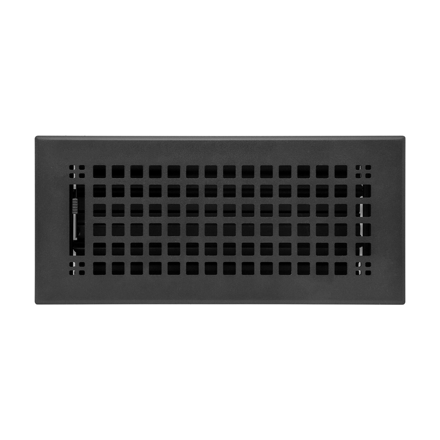 Naiture Louvered Floor Register, Mission Style Stainless Steel with Lever