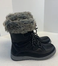 Vepose New York Winter Snow Boots Women 11 Waterproof Anti Slip Faux Fur Tie Zip