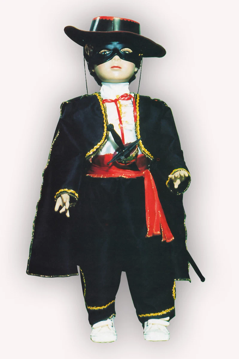 COSTUME VESTITO DI CARNEVALE PEGASUS VENDICATORE ZORRO BABY