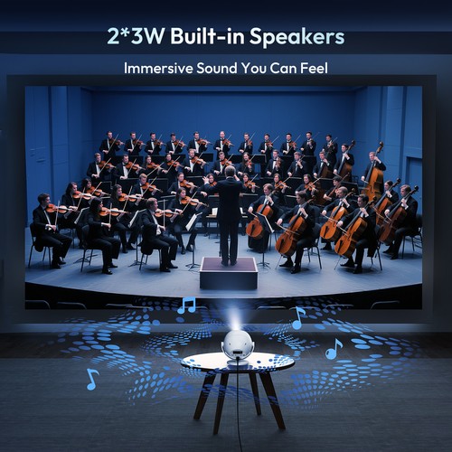 UHD Projector Smart 5G WiFi Bluetooth 4K Android Beamer Home Theater Movie UK - Picture 9 of 20
