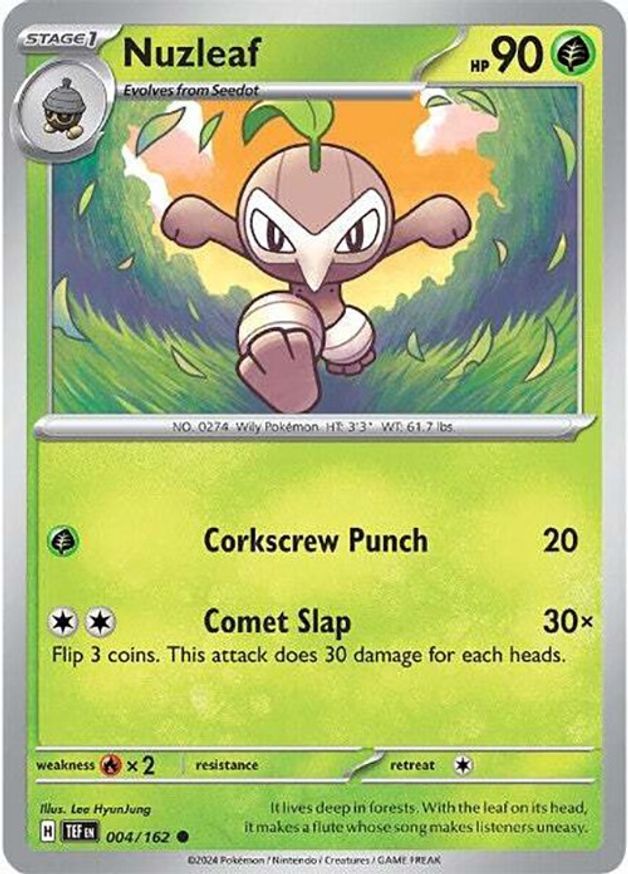 Pokemon Nuzleaf (4/224) Temporal Forces LP