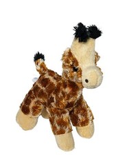 Aurora World Brown Gold Giraffe Zoo Safari Animal Plush Stuffed Animal 2021 9"