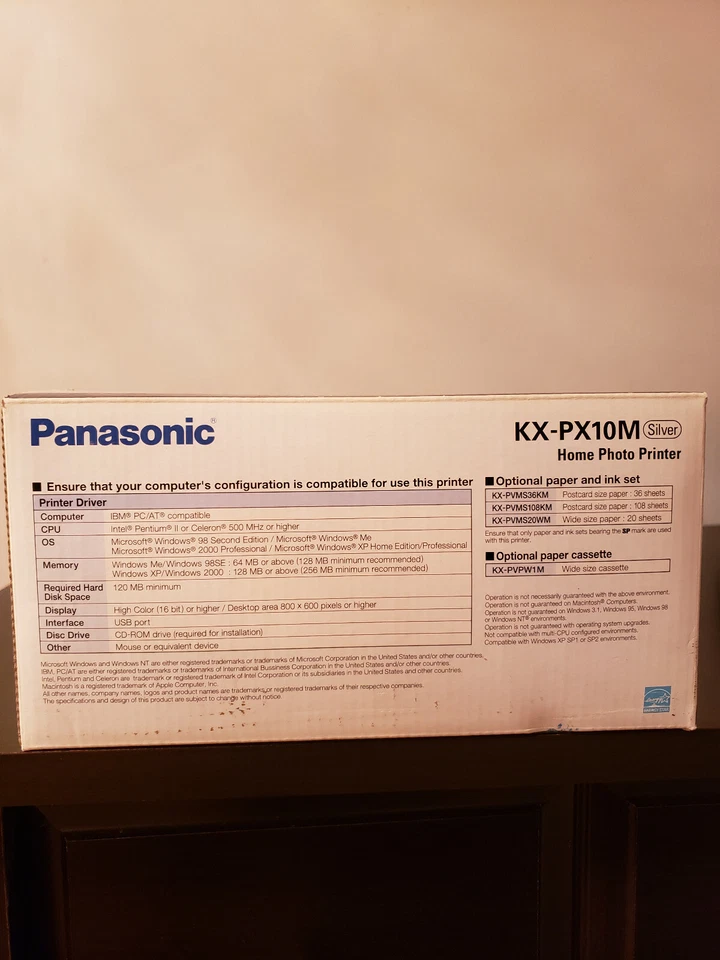 Open Box. PANASONIC Home Photo Printer KX-PX10M with remote control. - Image 2 of 4