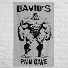 Custom Gym Flag - Weightlifting Wall Art for Home Gym and Man Cave