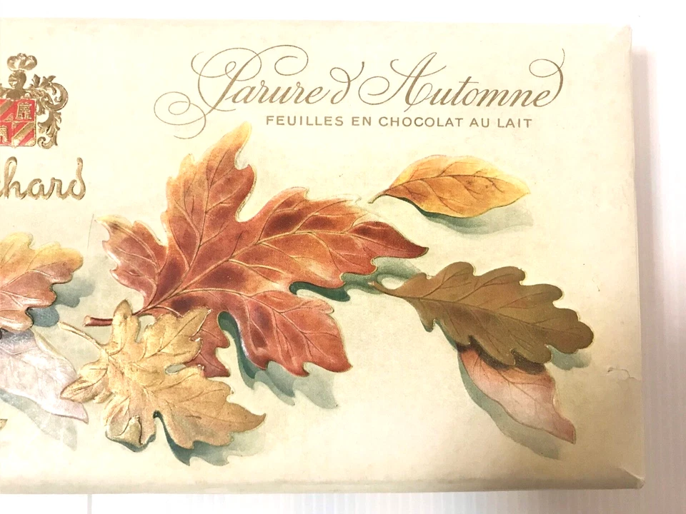 BOITE CARTON CHOCOLAT CACAO SUCHARD PARURE D'AUTOMNE - ANNÉE 50 - Photo 3/4