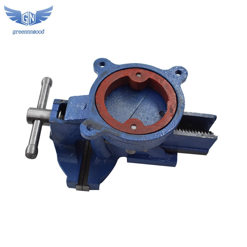 Heavy Duty 6-Inch Bench Vise – 360° Swivel Base, Carbon Steel, 1-Yr Warranty