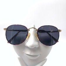 Vintage Luxottica 440 Purple Pink Gold Metal Oval Sunglasses Italy FRAMES ONLY