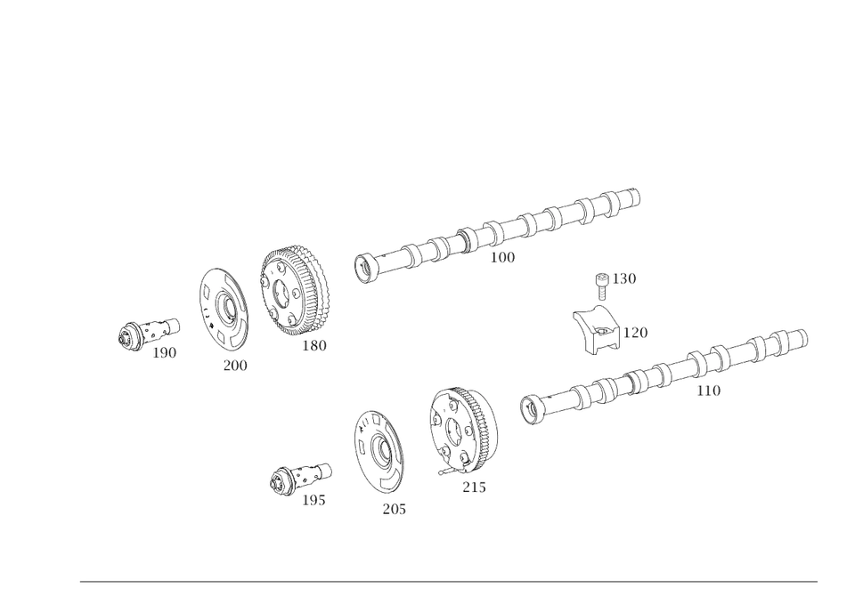 Kit de corrente de temporização 4 peças ajustadores de eixo de comando para Mercedes-Benz W203 W211 W164 W221 - Imagem 3 de 4