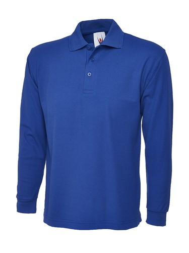 Uneek Unisex Men's Long Sleeve Polo Shirt Work Casual Leisure Polo T Shirt TOP - Picture 6 of 14