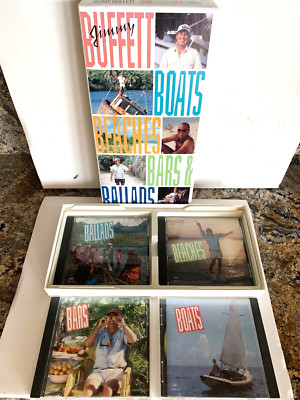 Auth JIMMY BUFFETT Boats, Beaches, Bars, & Ballads 4 CD Set Box -MARGARITAVILLE