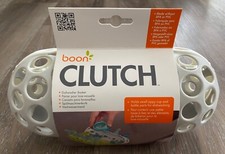 BOON Clutch Dishwasher Basket Gray  White Holds Sippy Cups  Baby Bottles NEW