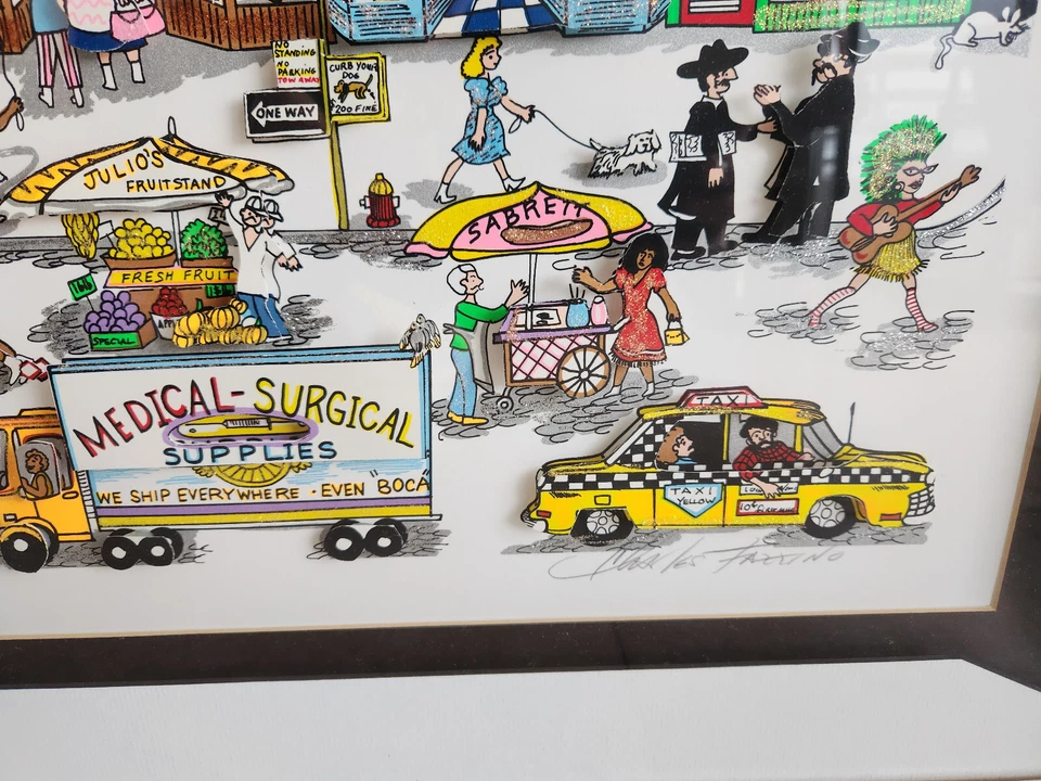 Charles Fazzino 'Bargains on Orchard Street' 1992 - Image 4 of 4