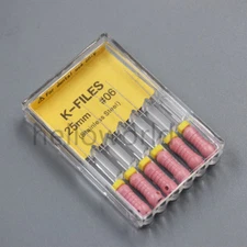 1 Pack Dental Endo Stainless Steel Root Canal Hand Use K-Files 21/25mm 6pcs/pack