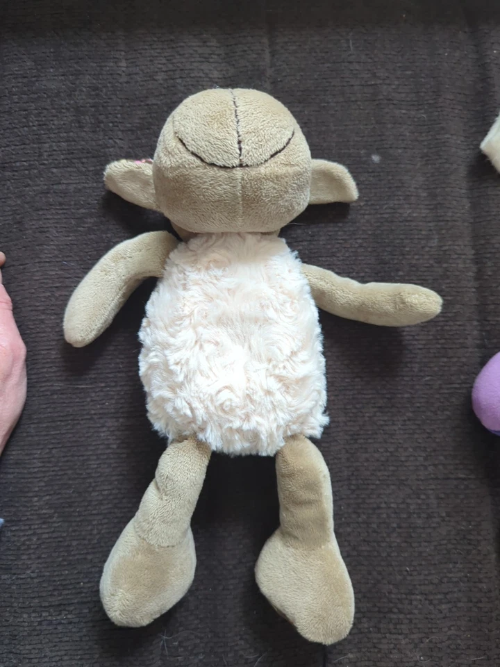 Delta NWT 12" Plush Sheep Lamb Soft Cuddly Body Polka Dots Ear Feet Adorable  Foto 3 de 4