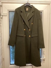 Vintage Biba Women's Military Khaki Coat Size16