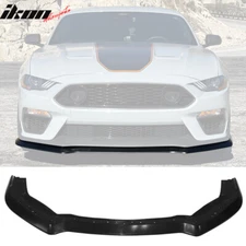 Fits 21-23 Mustang Mach 1 Handling Package Style Front Bumper Lip Matte Black PP