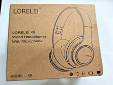 LORELEI X8 WIRED HEADPHONES WITH MICROPHONE – FOLDABLE - DARK BLUE – NEW!
