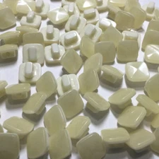 "Square" Shape Poly Pearl Shell Button 3/8" x 3/8" Shank