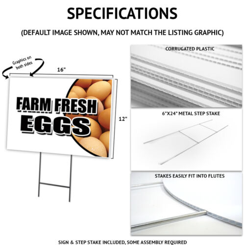 Order Here Die Cut Yard Sign & Stake outdoor plastic coroplast window - Picture 2 of 10
