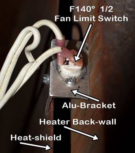 Ventilador de ventilador de calentador de madera CERÁMICA F140 ENCENDIDO-APAGADO interruptor de disco a presión + Instr. ¡Envíos HOY! - Imagen 3 de 8