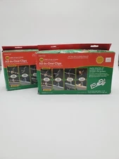 Lot Of 2 100 Lites-Up ALL-IN-1 CHRISTMAS LIGHT CLIPS SHINGLE GUTTER ICICLE LED