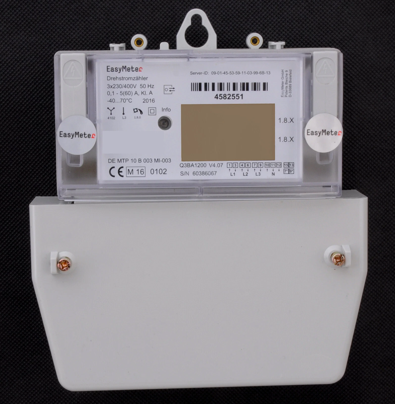 EasyMeter Q3BA digitaler Drehstromzähler 5/60 A – gebraucht EasyMeter Q3BA digitaler Drehstromzähler 5/60 A – gebraucht