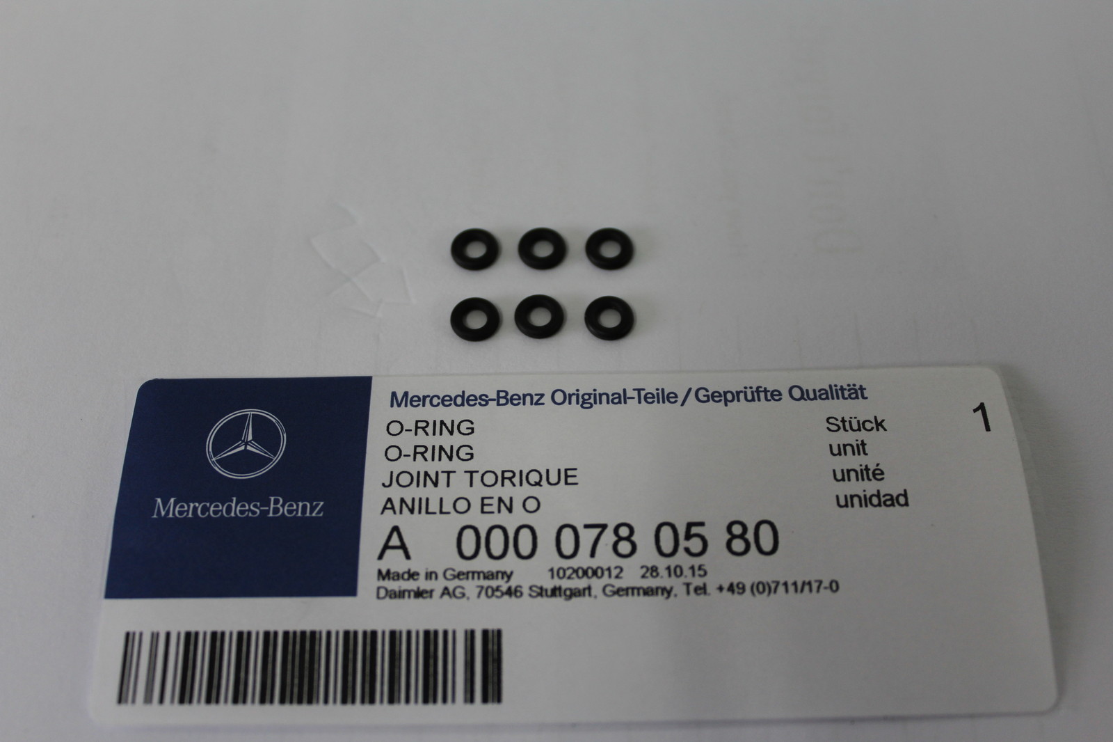 Genuine Mercedes-Benz OM642 OM651 Rubber Injector Leak-Off Seals  