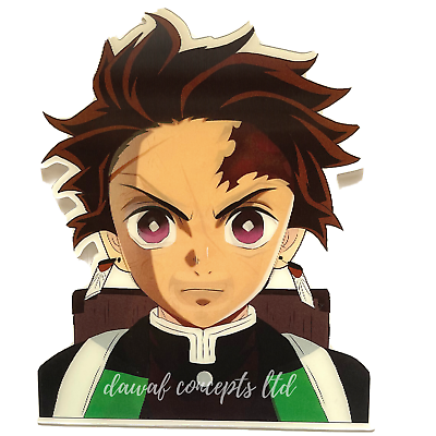 Demon Slayer Tanjiro Kamado Anime Sticker 3D Motion for car/laptop Cute  PEEKER 2