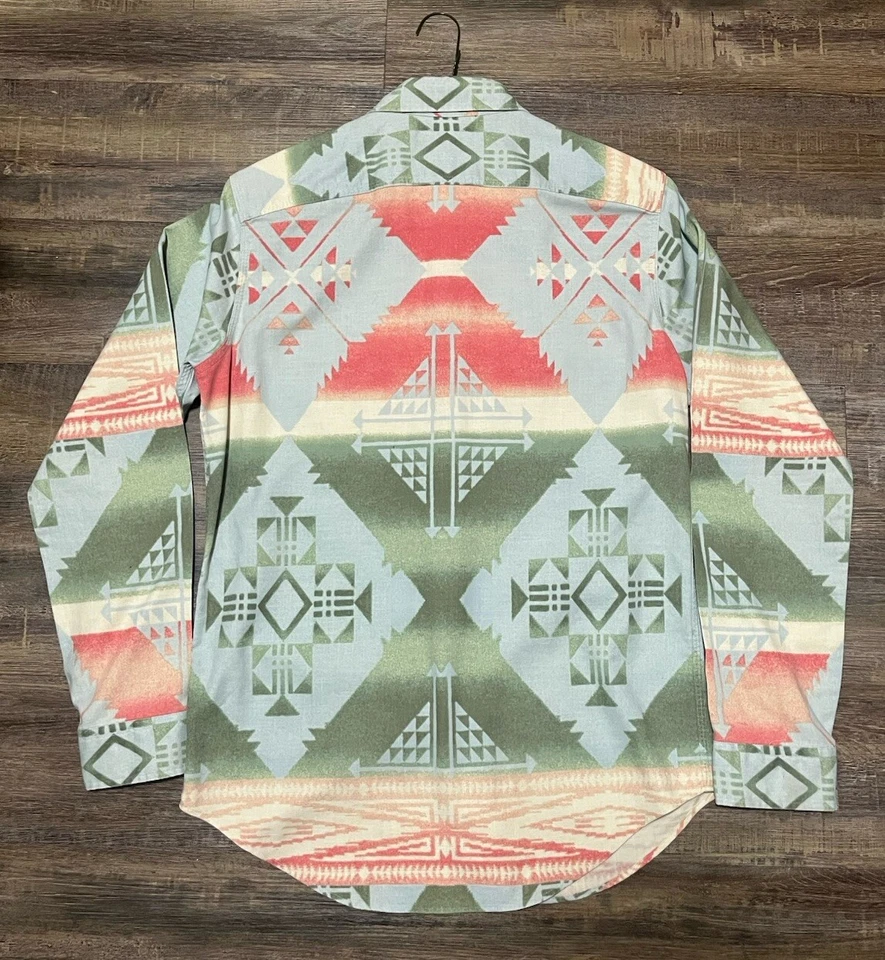Ralph Lauren Polo Button Down S Mens Southwestern Aztec Pattern Vintage - Image 2 of 4