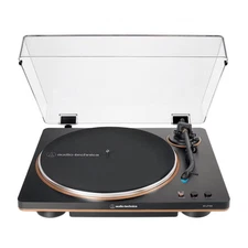 Audio-Technica - AT-LP70X-BZ Fully Automatic Belt-Drive Turntable - Black/bronze