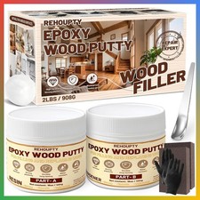 2 Part Epoxy Wood Filler White 32oz High Strength Repair Putty Waterproof